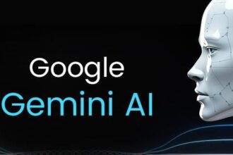 Ilustrasi gemini AI yang diluncurkan google di Iphone.