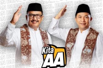 Pasangan pemenang pilkada Kabupaten Sukabumi 2024 berdasarkan hitungan cepat, Haji Asep Japar dan Haji Andreas. (istimewa)