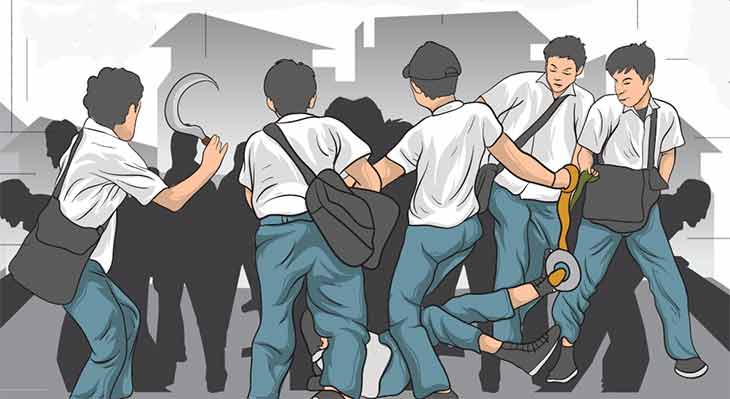 Geger Tawuran Pelajar Sukabumi: Kekerasan Sekolah Gunungpuyuh Bikin Resah! 1 Ilustrasi tawuran pelajar