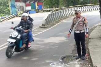 Lokasi pengendara motor yang tewas saat menyalip truk