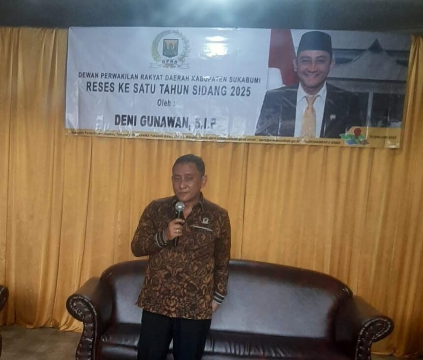 Reses Kesatu Tahun Sidang 2025 anggota DPRD Kabupaten Sukabumi dari Partai Golkar, Deni Gunawan, S.IP. (Prima Arno Mediandi)