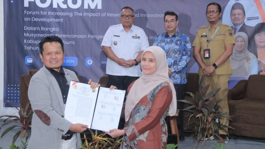 Bupati Sukabumi, H. Marwan Hamami, secara resmi membuka Musyawarah Perencanaan Riset dan Inovasi Daerah (Musrenrida) Kabupaten Sukabumi Tahun 2025 di Hotel SBH