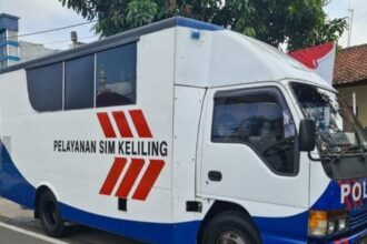 Mobil Layanan SIM Keliling di Pasar Parungkuda Sukabumi