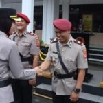 Polres Sukabumi Kota resmi menggelar serah terima jabatan (sertijab) Kasat Reskrim dan Kasat Narkoba di halaman Mapolres