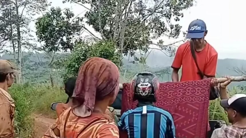 Empat warga yang sedang berteduh di saung kebun singkong Desa Kertajaya tersambar petir