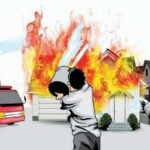 Ilustrasi rumah kebakaran