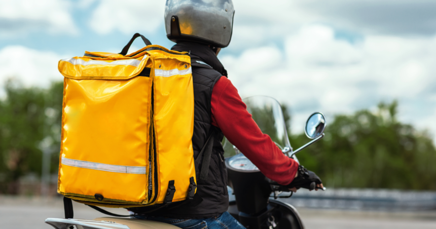 Ilustrasi kurir paket