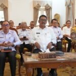 Bupati Sukabumi H. Asep Japar bersama Sekda H. Ade Suryaman dan kepala perangkat daerah menghadiri peluncuran Indeks Pencegahan Korupsi Daerah (IPKD) 2025
