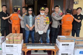 Dua pelaku berinisial SA (50) dan YLS (43) ditangkap setelah menyikat obat-obatan pertanian senilai Rp37,7 juta