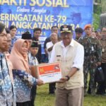 Bupati Sukabumi H. Asep Japar memberikan apresiasi tinggi atas kontribusi TNI AU dalam bakti sosial (baksos) di Lapang Walagri