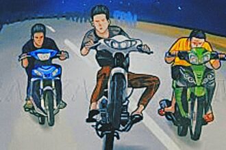 Ilustrasi balapan liar