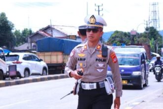 atlantas Polres Sukabumi memperkuat antisipasi di jalur rawan kemacetan dan kecelakaan.