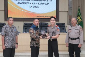 Wakil Bupati Sukabumi, H. Andreas, menerima kunjungan 20 mahasiswa Sekolah Tinggi Ilmu Kepolisian (STIK) Angkatan 82/Widya Wira Pratama