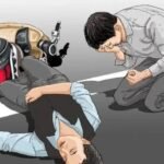 Ilustrasi kecelakaan bermotor roda dua