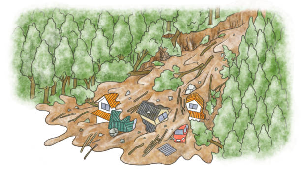 Ilustrasi Longsor di sungai Cibeber