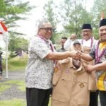 Budi Azhar Mutawali, menghadiri Sertijab Mabicab Pramuka Sukabumi dari H. Marwan Hamami kepada Bupati Asep Japar dalam acara halal bihalal di Pondok Modern Assalam Putr
