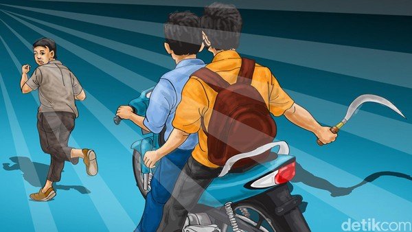 ilustrasi pembacokan pelajar Pelajar SMK di Warungkiara Dibacok OTK Saat Pulang Sekolah