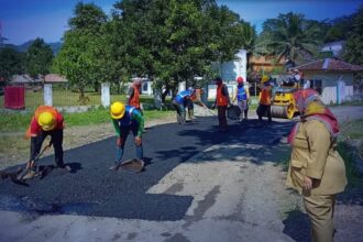 jalannn Habiskan Dana Rp 294 Juta Rampungkan Pemeliharaan Jalan di Sagaranten Sukanumi