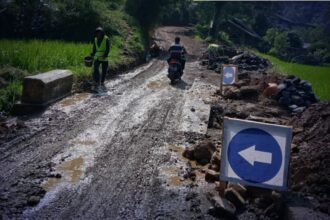 jjm Jalan Vital Jampangtengah-Purabaya Sukabumi Diperbaiki, Proyek Jalan Rp 1,4 Miliar Dimulai
