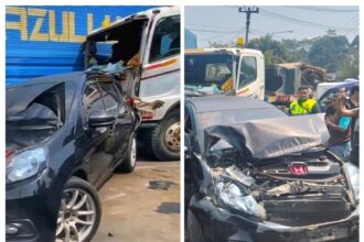 IMG 20251008 WA0000 Rem Blong di Turunan Pamuruyan, Enam Kendaraan Terlibat Kecelakaan Beruntun di Cibadak