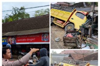 IMG 20251023 WA0004 Truk Pengangkut Genteng Tabrak Rumah di Jampangkulon, Dua Motor Tertimbun Reruntuhan