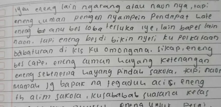 IMG 20251029 WA0018 Diduga Akibat Bullying, Siswi MTs di Cikembar Sukabumi Ditemukan Tewas Gantung Diri, Ini Pesan Terakhirnya
