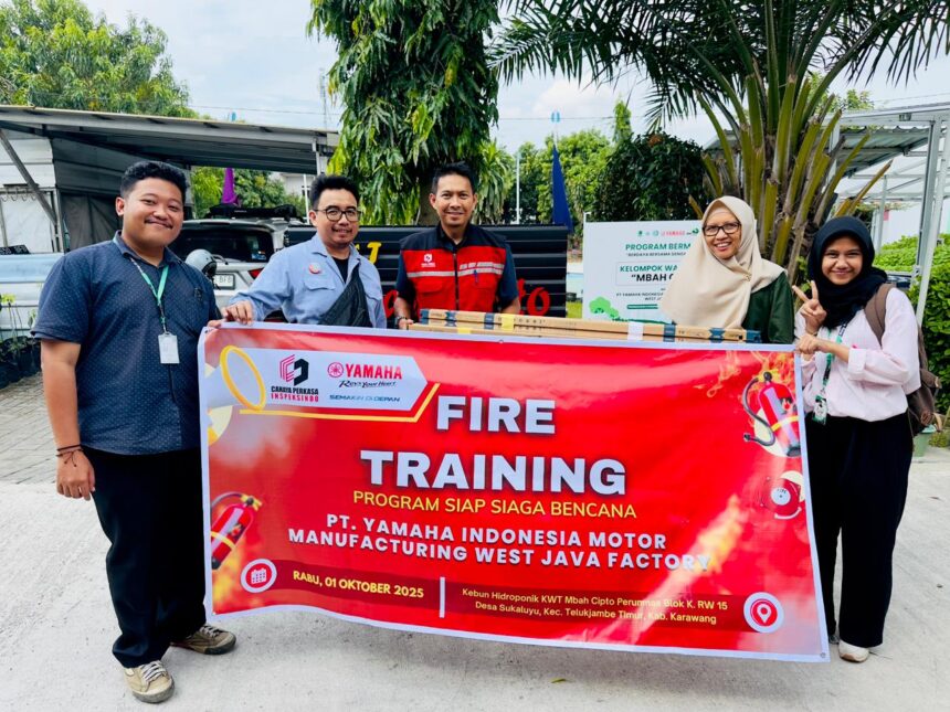 WhatsApp Image 2025 10 01 at 14.28.16 6e416fc2 Sinergi CSR PT Yamaha Indonesia Motor Manufacturing West Java Factory dan PT Cahaya Perkasa Inspeksindo: Fire Training dan Dukungan Kebun Hidroponik