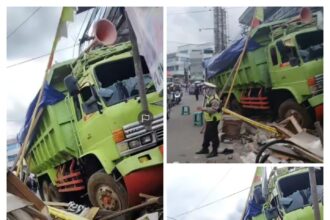 IMG 20251104 WA00221 Truk Fuso Bermuatan Tanah Seruduk Pedagang Mie Ayam di Cibadak, Pasutri Alami Luka Serius