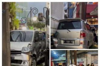 IMG 20251105 WA0001 Diduga Rem Blong, Truk Ekspedisi Hantam Empat Mobil Parkir di Cikole Sukabumi