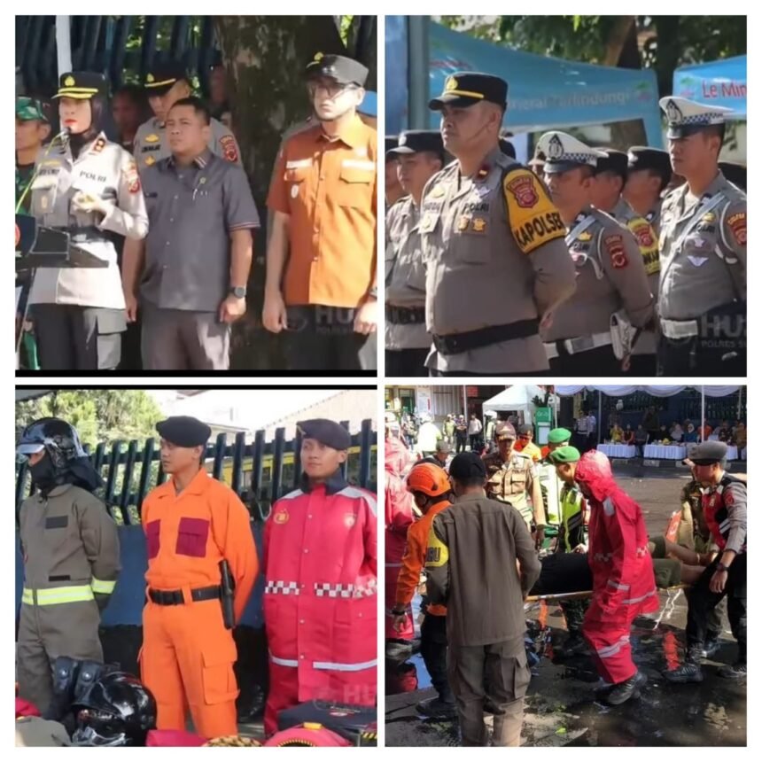 IMG 20251106 WA0011 Polres Sukabumi Kota Gelar Simulasi Penanggulangan Banjir, Libatkan TNI, Basarnas, dan BPBD