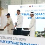 Groundbreaking Ceremony Kawasan Aerospace Park Kertajati dan Hanggar Maintenance, Repair and Overhaul (MRO) di BIJB Kertajati. (Ist)