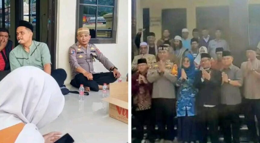 IMG 20251225 WA0080 Kapolsek Baros Ngariung Bareng Jamaah Pengajian Masjid Al Mabrur, Jaga Kondusifitas Nataru
