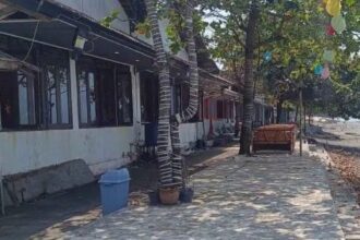 Jogging track Pantai Citepus dinilai masih perlu penataan pasca penertiban. (Prima Arno/Telusurbisnis)