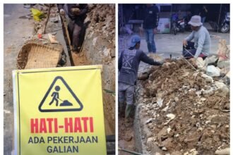 pemelihanan jalan Pemeliharaan Drainase Di Ruas Jalan Caringin-Cidahu Upaya PU Sukabumi Jaga Kekuatan Jalan 