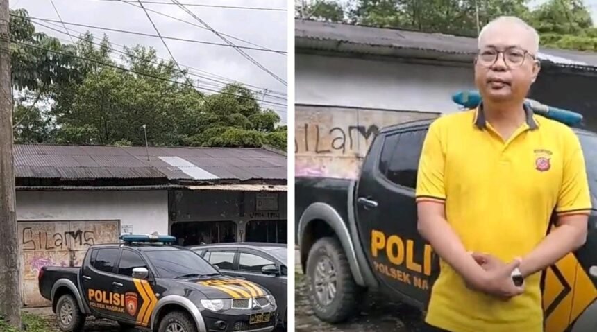 Kapolsek Nagrak AKP M Damar Gunawan usai memberi keterangan pers. (Prima Arno/Telusurbisnis)