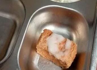 Penampakan tahu busuk yang disajikan sebagai menu MBG (Makan Bergizi Gratis) di Kabupaten Sukabumi. (Prima Arno/Telusurbisnis)