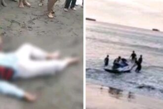 Inzet wisatawan asal Arab Saudi tewas usai bermain jetski di perairan Pantai Buffalo Sukabumi. (Prima Arno/Telusurbisnis)