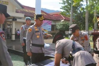 IMG 20260216 WA0087 Polres Sukabumi Gelar Sertijab Kapolsek, Kapolres: Selamat Bertugas Semoga Amanah