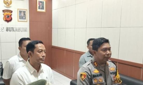 Kapolres Sukabumi AKBP Samian memberi keterangan pers terkait pasal berlapis yang akan menjerat ibu tiri NS. (Prima Arno/Telusurbisnis)