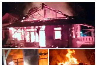 Seorang ayah nekat menerobos kobaran api yang membakar rumahnya menyelamatkan bayinya yang terjebak di kobaran api. (Prima Arno/Telusurbisnis)