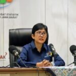 Kepala BPS Jabar Margaretha Ari Anggorowati menyampaikan keterangan pers terkait neraca perdagangan Jabar. (Istimewa