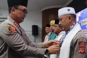 Kapolres Sukabumi Kota AKBP Sentot Kunto Wibowo membuka acara Gema Ramadan Prima. (Prima Arno/Telusurbisnis)