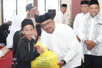 Bupati Asep Japar menghadiri Muhibah Ramadan 1447 Hijriah di Masjid Besar Al-Hidayah, Sagaranten. (Prima Arno/Telusurbisnis)