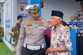 Kasatlantas Polres Sukabumi AKP Abdurrohman Hidayat mengingatkan bahaya jalan rawan longsor kepada pemudik. (Prima Arno Meidiandi/Telusurbisnis)
