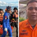 Proses evakuasi korban (kiri) dan Koordinator Pos SAR Sukabumi Suryo Adianto (kanan).