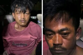 Dua begal pemudik di Sukabumi diamankan polisi di Mapolres Sukabumi. (Prima Meidiandi/Telusurbisnis)