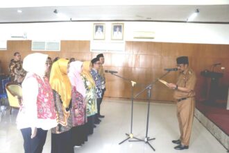 Hj. Rina Rosmaniar Japar resmi dilantik sebagai Ketua Forum Silaturahmi Kabupaten Sukabumi Sehat (FSKSS) untuk masa bakti 2025–2030