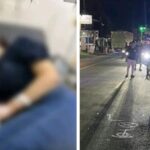 Petugas di lokasi kecelakaan (kanan) dan korban seorang wanita pengendara motor. (Ist)