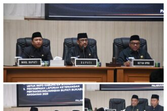 DPRD Kabupaten Sukabumi menggelar Rapat Paripurna dengan agenda penyampaian Laporan Reses Ke-1 Tahun 2026