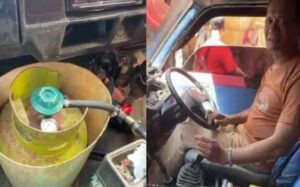 Hendra Irawan sopir angkot di Sukabumi viral karena gunakan elfiji 3 Kg menggantikan bensin untuk menekan biaya operasional. (Prima Meidiandi/Telusurbisnis)